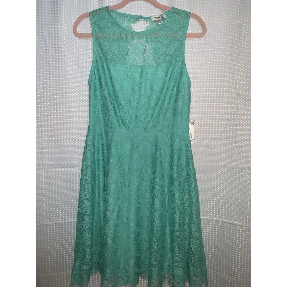 Kenzie Dresses Misses Size 8‎ Sea Green Lacy Sleeveless